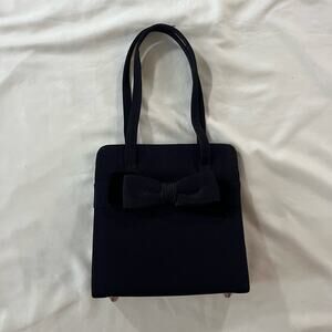 Retro Black Bow Mini Handbag Purse Event Dance Preppy Going Out